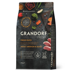 Grandorf Fresh сухой корм для собак средних и крупных пород с уткой и бататом, 10 кг