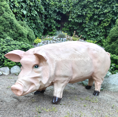 Свинья - символ изобилия и удачи 45*110см  8кг   полистоун Россия 8599/012365*