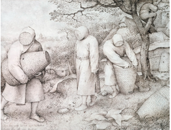 Картина обогреватель, репродукция Питера Брейгеля Пасечники