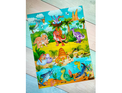 Пазл магнитный "Эра динозавров"