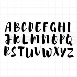 Штамп алфавит леттеринг, строчные буквы