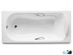 Ванна чугунная Roca Haiti 2327G000R 170 x 80 cм, с отверстиями для ручек в магазине Marysя
