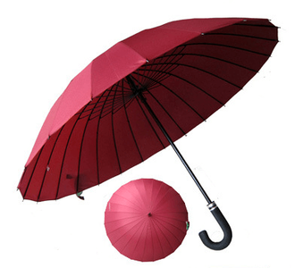 Зонт-трость 24 спицы однотонный, купол 115см, Цвет: Розовый, Фиолетовый, Бордовый, Коричневый