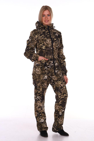 Женский камуфляжный костюм с противоэнцефалитной сеткой из ткани твил фото-1
