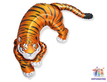 Шар фольга тигр 100 см ( шар+ гелий+ лента)