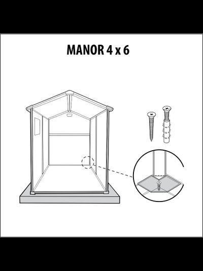Сарай "Манор 4х6" (размеры 118 x 184 см)