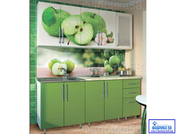 КУХОННЫЙ ГАРНИТУР С ФОТОПЕЧАТЬЮ 2.0 м "Яблоки" ЛДСП (выбор фотопечати) мм