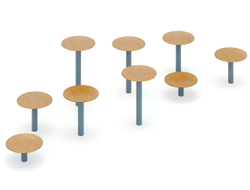 1395 Разноуровневые столбики для дрессировки собак