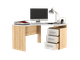 Стол компьютерный 1200 угловой Лайт-2 дуб сонома/белый