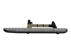 Силовые пороги на УАЗ Хантер 2003-, крепление к раме, накладки из рифлёного алюминия, универсальные (под стандартный и лифтованный кузов) (05.350.10)