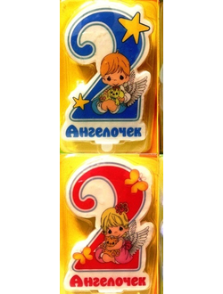 Свеча-цифра для малышей, МИКС
