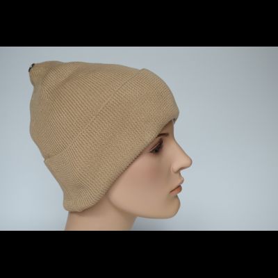 Шапка Vizio 1200 CRY с отворотом Италия бежевая