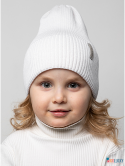 Шапка 25301-01 50%хлопок 50%акрил, белый 52-56
