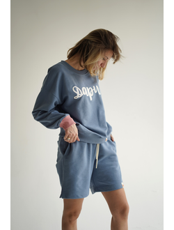 ШОРТЫ УНИСЕКС "ПРИЯТНО" ГОЛУБЫЕ