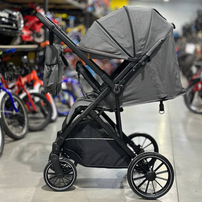 Детская коляска Luxmom H2 Серый (перекидная ручка)