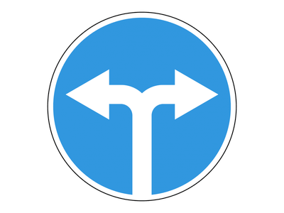 Знак дорожный 4.1.6 Движение направо или налево