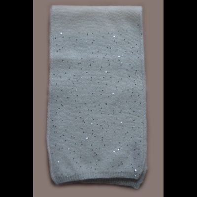 белый шарф с серебристыми пайетками Италия Vizio Tresor / Orozeb