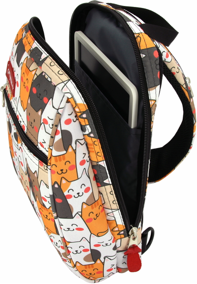 Рюкзак с одной лямкой - сумка на грудь Optimum XXL RL, котики