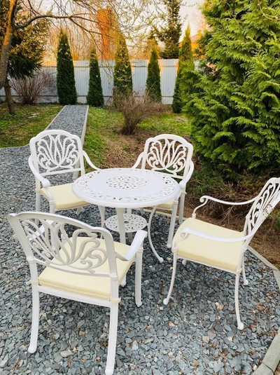 Литой садовый комплект Geneva белый