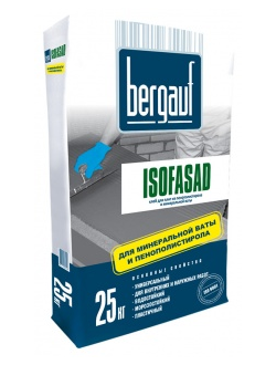 Бергауф ИЗОФАСАД (Isofasad) 25кг клей для пенополистирола и минеральной ваты