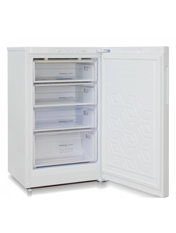 Вертикальная морозильная камера, четыре выдвижных ящика.