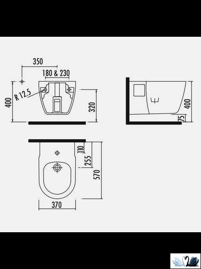 Подвесное биде Creavit Favori круглой формы