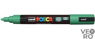 Акриловый Маркер Uni POSCA PC-5M 1,8-2,5мм, овальный наконечник, зеленый