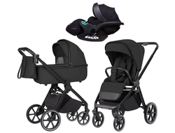 Коляска 3в1 Carrello Omega Deluxe Denim Black (Verona)