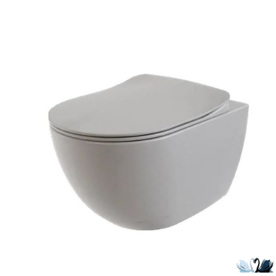 Чаша унитаза Creavit Free FE322-11CG00E-0000 Cool Grey подвесная, холодный серый, матовая. Безободковый смыв