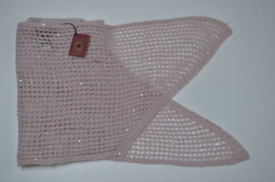 Розовый шарф палантин с пайетками Италия Vizio 1341