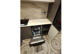 Кухня софт серый