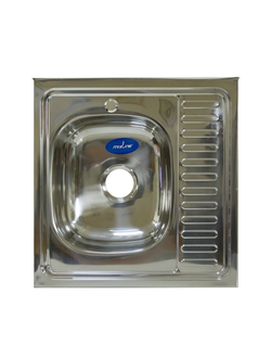 Мойка 60х60 (0,8) лев вып 3 1/2 MIXLINE 18 см с сифоном