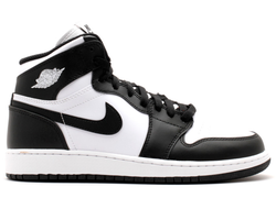 Nike Air Jordan Retro 1 Mid Black White High Og Черные