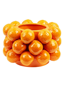 Ваза декоративная с мандаринами H20см