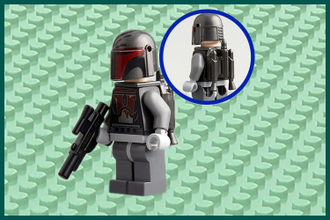 У Минифигурок МАНДАЛОРСКИХ ШТУРМОВИКОВ за спиной Реактивные Ранцы для полёта (LEGO # 75022).