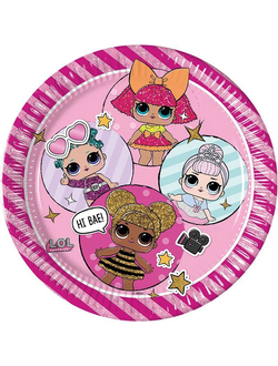 Тарелки Металик "Куклы ЛОЛ" 23см (8шт)