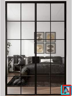 Распашные двери двустворчатые встроенные