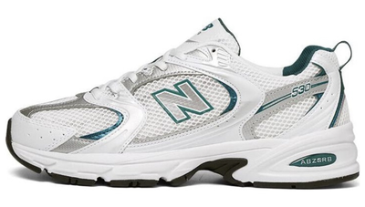 New Balance 530 White Silver Green