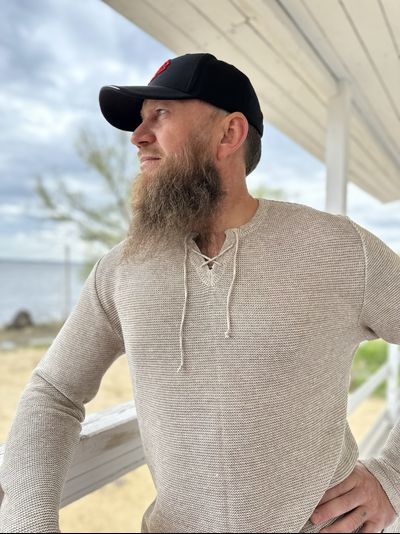 &quot;Кольчужка&quot; из вязаного льна