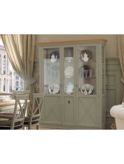 ВИТРИНА С ДВУМЯ СТВОРКАМИ И ЦЕНТРАЛЬНОЙ СЪЕМНОЙ КОРОНОЙ (L165*P49*H210) ART.16.72 DESIDERI TOSATO