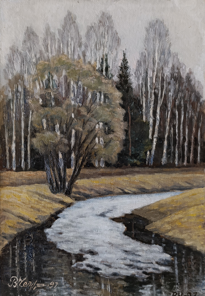 "Воспоминание о последнем вечере" картон масло Чепурко В.А. 1995 год