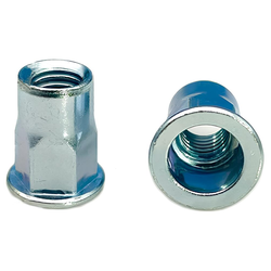 Резьбовые заклепки шестигранные со шляпкой (белый цинк)