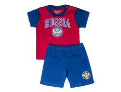 Костюм РОССИЯ футболка+шорты (12-18мес) 22380