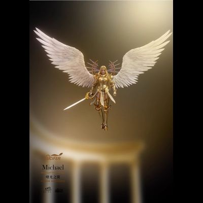 Архангел Михаэль в золотом - Коллекционная фигурка 1/12 SCALE Dawn Wings Golden Armor Archangel (LXF2311A) - Lucifer
