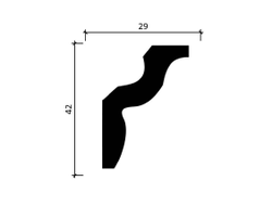 Потолочный плинтус DECOR-DIZAYN DD22, из дюрополимера, под покраску, ударопрочный, 2 метра.