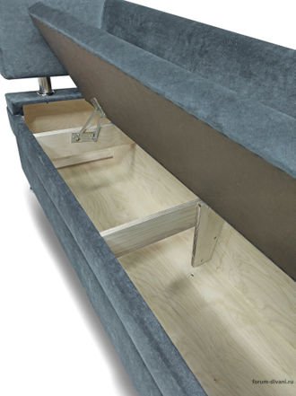 Кухонный ДИВАН "ФОРУМ-4" с боковой спинкой, Серый Левый