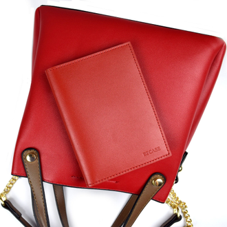 обложка для паспорта и авто красная ezcase