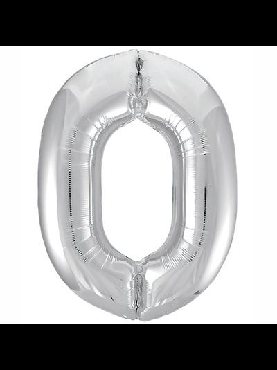 Фольгированный шар Цифра серебро