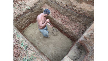 Отсыпка песчаной подушки