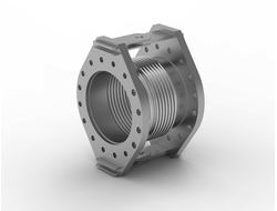 Угловой сильфонный компенсатор с приварными фланцами и шарнирами